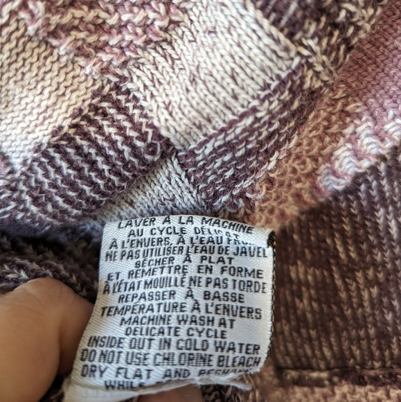 Marie-Claire Purple Patchwork Asymmetrical Sweater - Picture 4 of 7